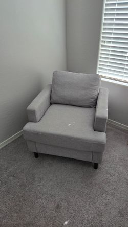 Grey accent chair