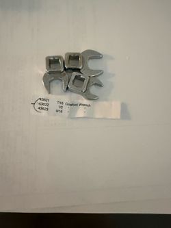 CRAFTSMAN, Crowfoot Wrench Set 7/16, 1/2, 9/16