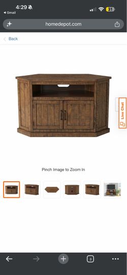 Corner TV Stand modern rustic OBO