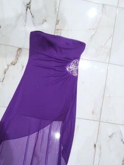 High low Purple Party Dress