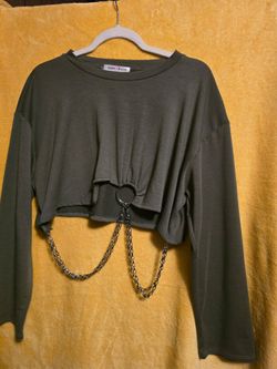 Crop long sleeve shirt