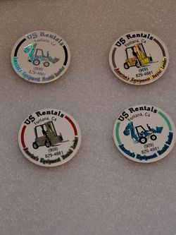 US Rentals Promotional poggs Set of 4