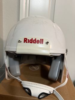 Riddell White Football Helmet with Chin Strap
