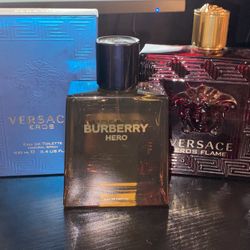 Burberry Hero , Versace Eros, Versace Flames 