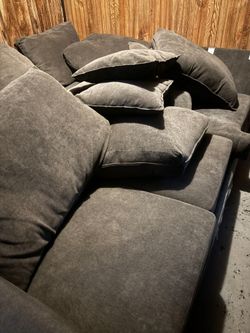 Large Charcoal Gray Sectional Sofa