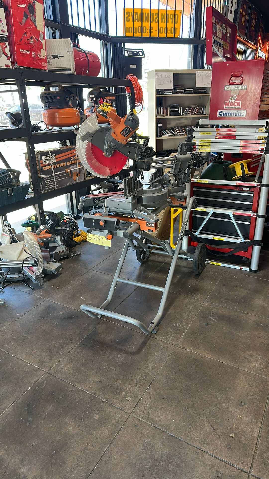 Rigid Miter Saw With Utility Vehicle