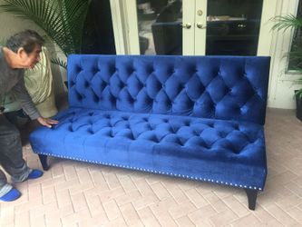 New Blue velvet futon only $ 299