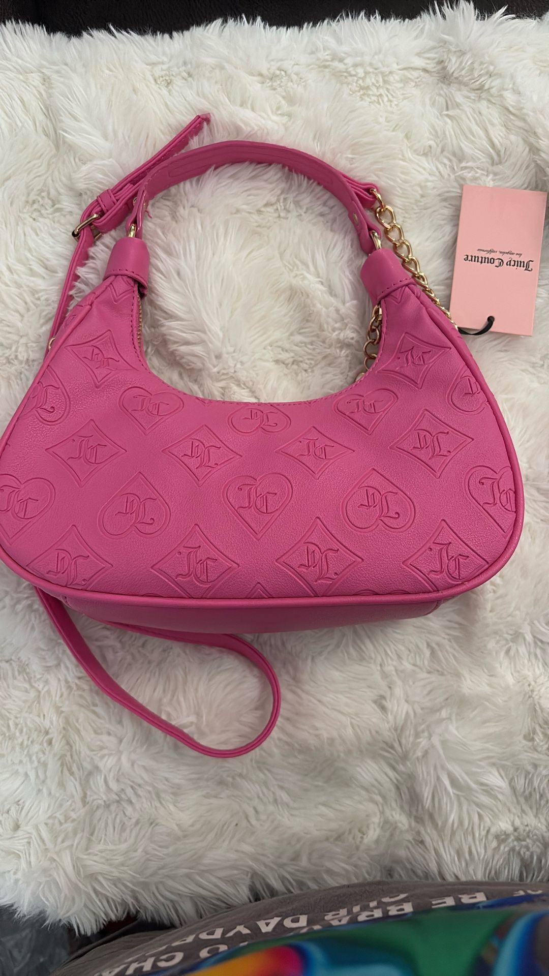 Juicy Couture Cross Body Pink Glitzed Out Handbag