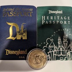 Disney  Passports and Gold Coin