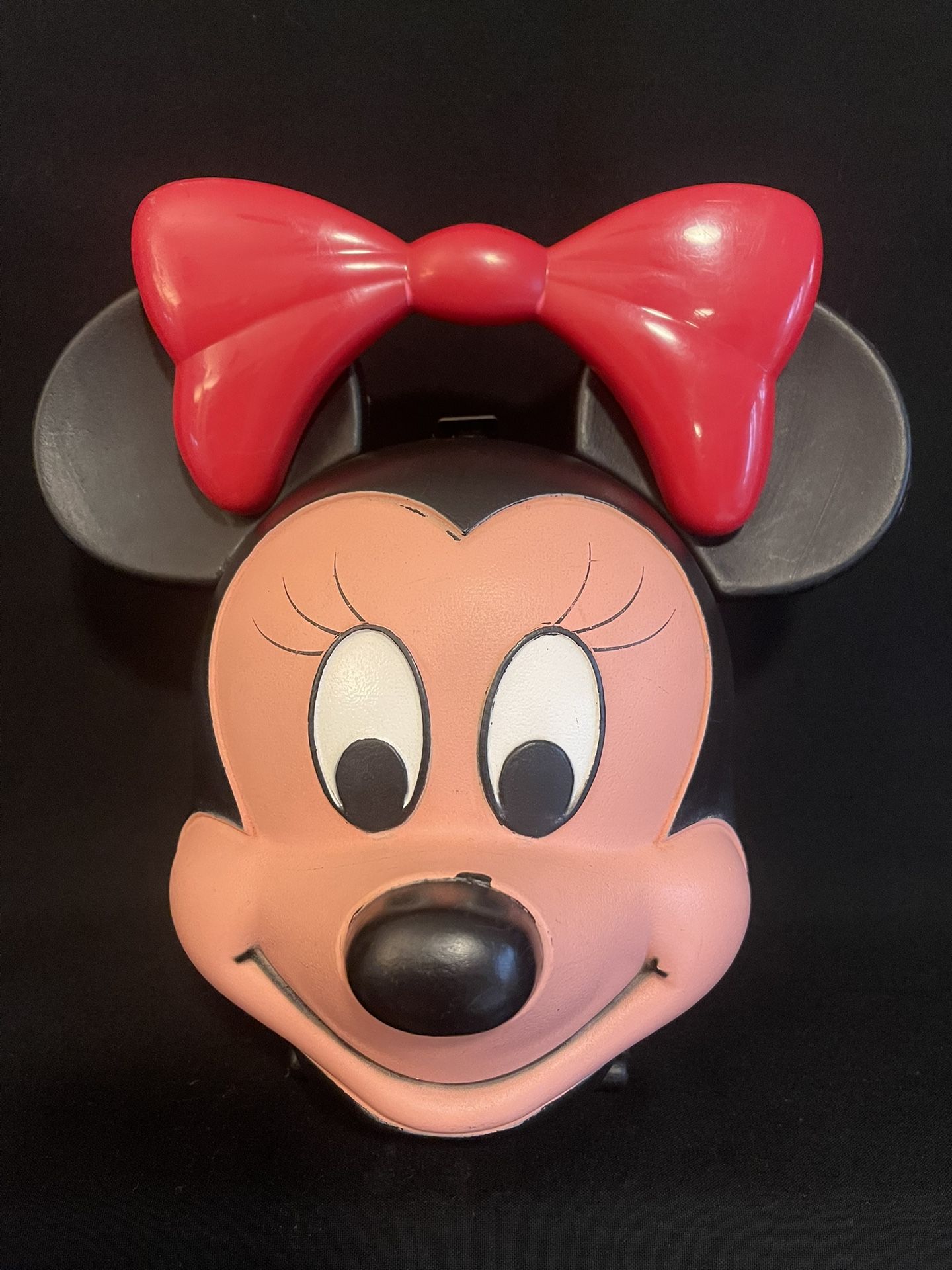 Vintage Walt Disney Minnie Mouse Head Plastic Lunch Box by Aladdin 