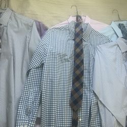 Mens Dress Shirts Sz XL And Ties 