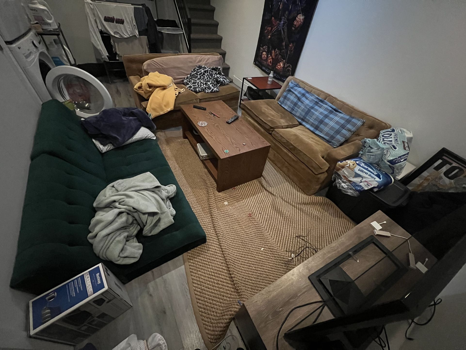 Couches, tables, dresser & tv stand