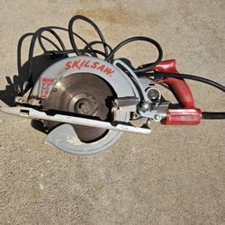 Sierra circular Skilsaw MAG 77 HD77M de 7-1/4” con transmisión sin fin, fabricada en EE. UU. - Probada y en funcionamiento.