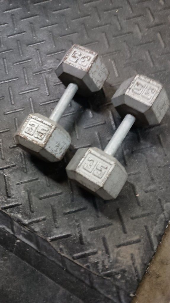 35 LB Steel Dumbbells (Pair - USED)