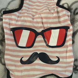 Small dog Cat Puppy Size Large Stripe Shirt Pink 