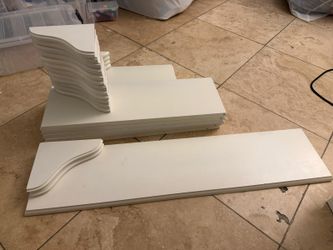 Set of 9 Wooden Shelves - Various Sizes