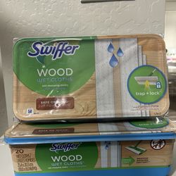 SWIFFER WOOD WET CLOTHS 2 FOR $14.00 