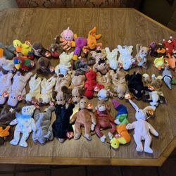 Group of 36 Beanie Babies & 11 Teeny Beanies