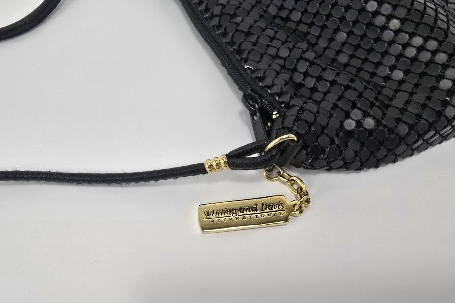 Whiting & Davis International Womens Metallic Mesh Crossbody Bag
