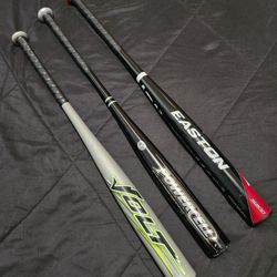 3 Base Ball Bats ,Easton , Powercell, and a Volt