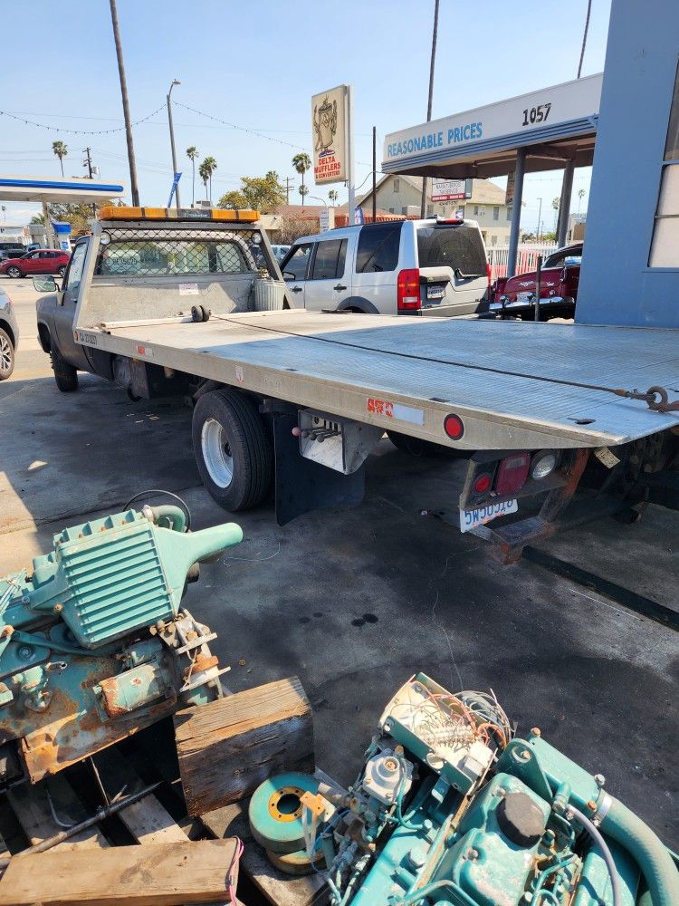 86 Chevy C30 Flatbed Tow Truck 2 Car Carrier