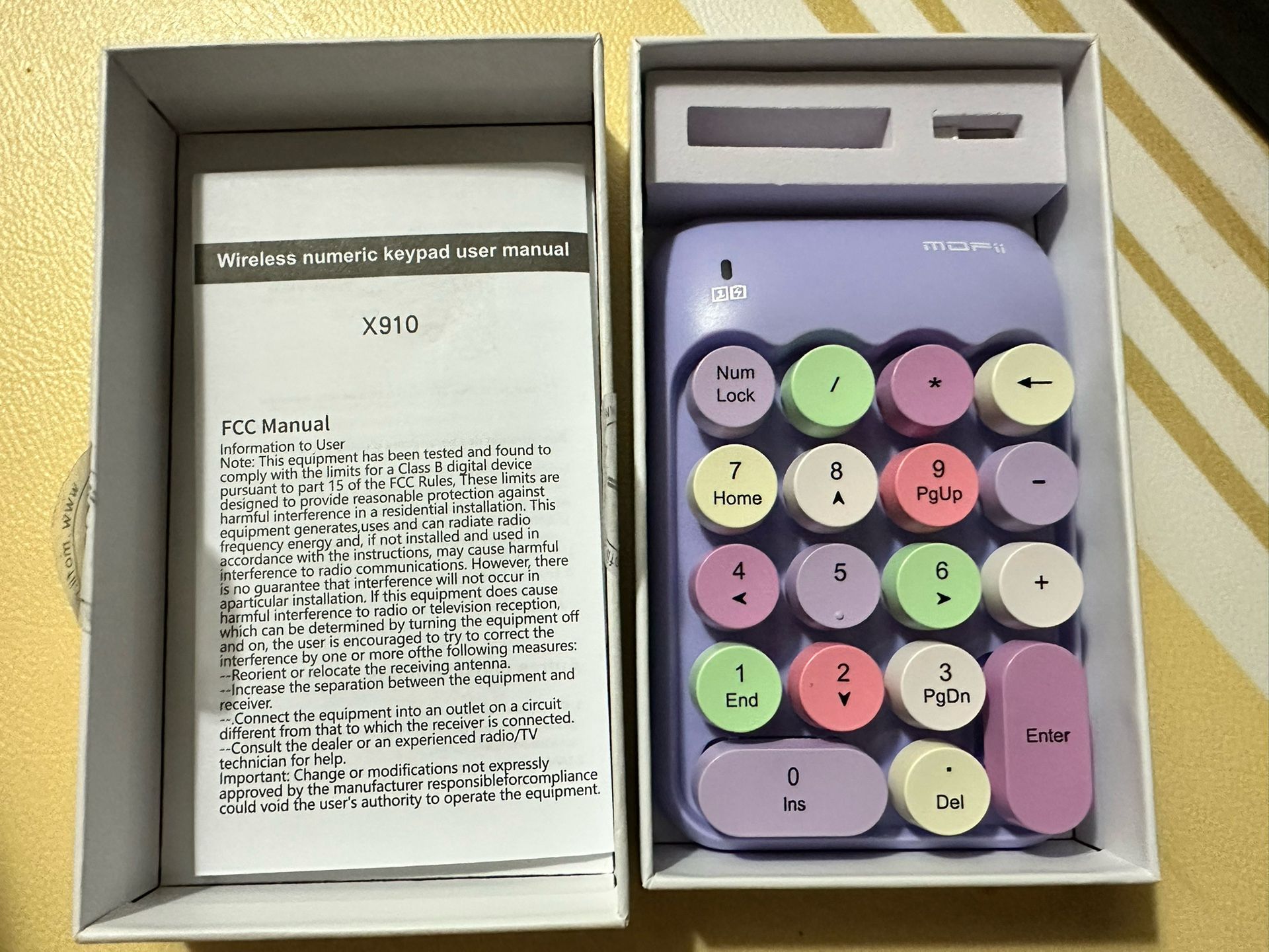 Mofii X910 wireless notebook digital keypad USB wireless keyboard Mini financial accounting keyboard