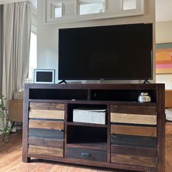 Rooms To Go Solid Wood TV Console – 60” – $100