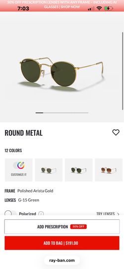Ray-Ban round metal