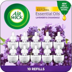 Air Wick Plug in Scented Oil Refill, 10ct, Lavender & Chamomile,