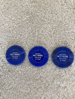 Vintage Late 70’s Capriotti’s Hollywood, Mt. Ephraim, NJ - Nightclub Tokens ***3 For $5***