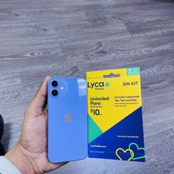 iPhone 12 Mini 64GB Unlocked With 3-months Free LYCA  Sim Cad With Plan😱🥳