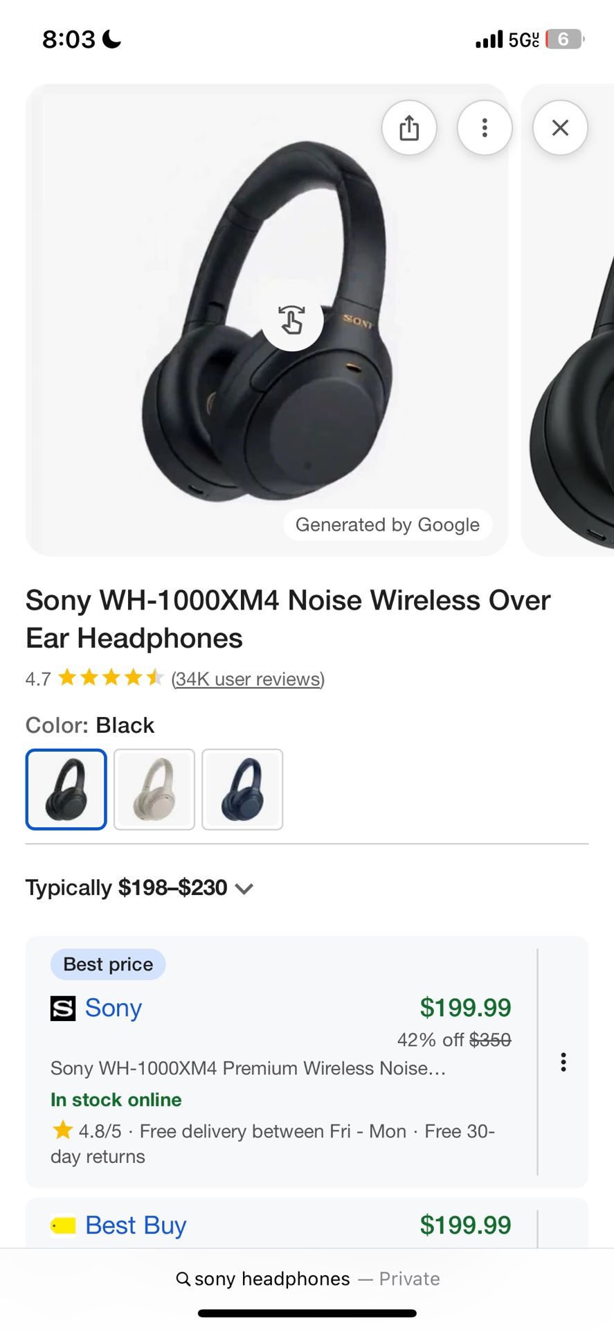 Sony Headphones Noise Cancel