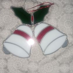 Vintage Stained Glass Christmas Bells