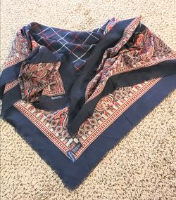 Rare Vintage Burberry Paisley  Shawl: