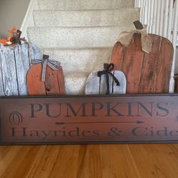Rustic Wood Pumpkins For Sale.  No Two Alike. 