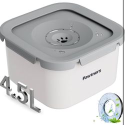 Brand: Pawtners Dog Water Bowl No Spill, 4.5L Stainless Steel Dog Floating Bowl, Slow Water Bowl for Dog with Filter, Non-Slip Base, No Splash Water B