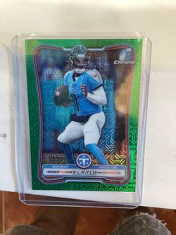 Cam Ward Bowman Chrome Green Refractor Card /99