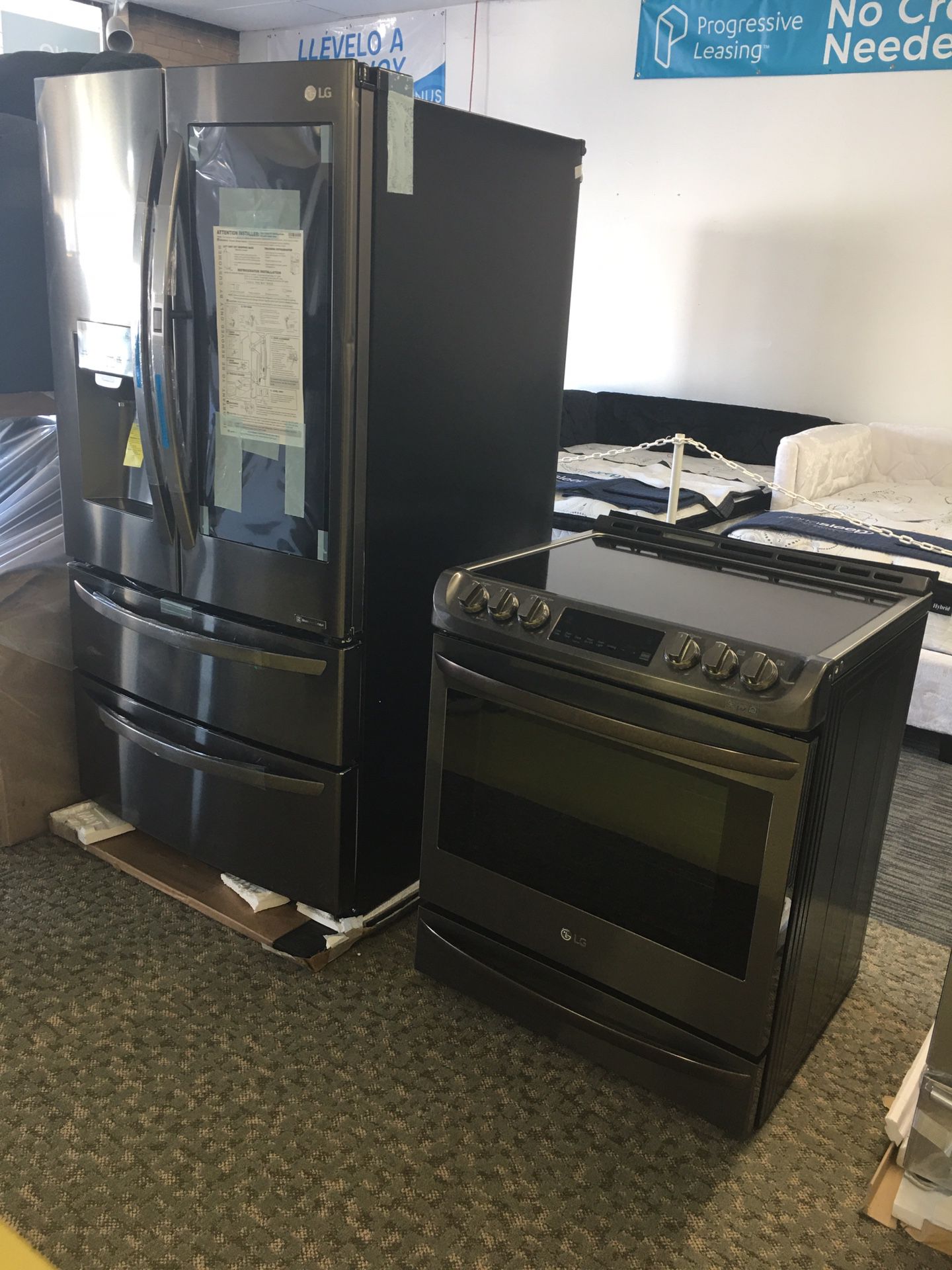 LG Set brand New black Stainless Steel With Chosecase With Warranty No Credit Needed Just $54 The Down Payment Cash Price $4,000