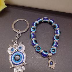 Evil Eye Bracelet And Keychain