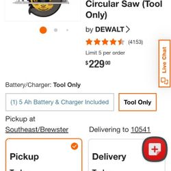 Dewalt XR 6.5 Circular Saw Brand New 