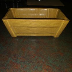 Vintage Brown Pottery Planter
