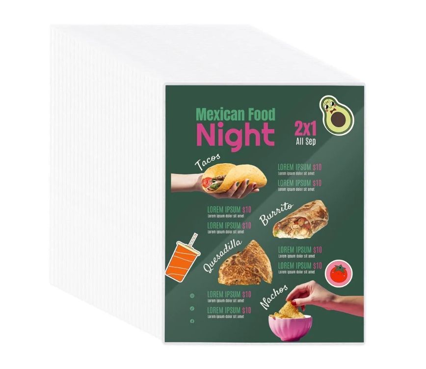8.5x11 Menu Covers Set(30) 2-View - Business Wedding Restaurant - Halloween Sale
