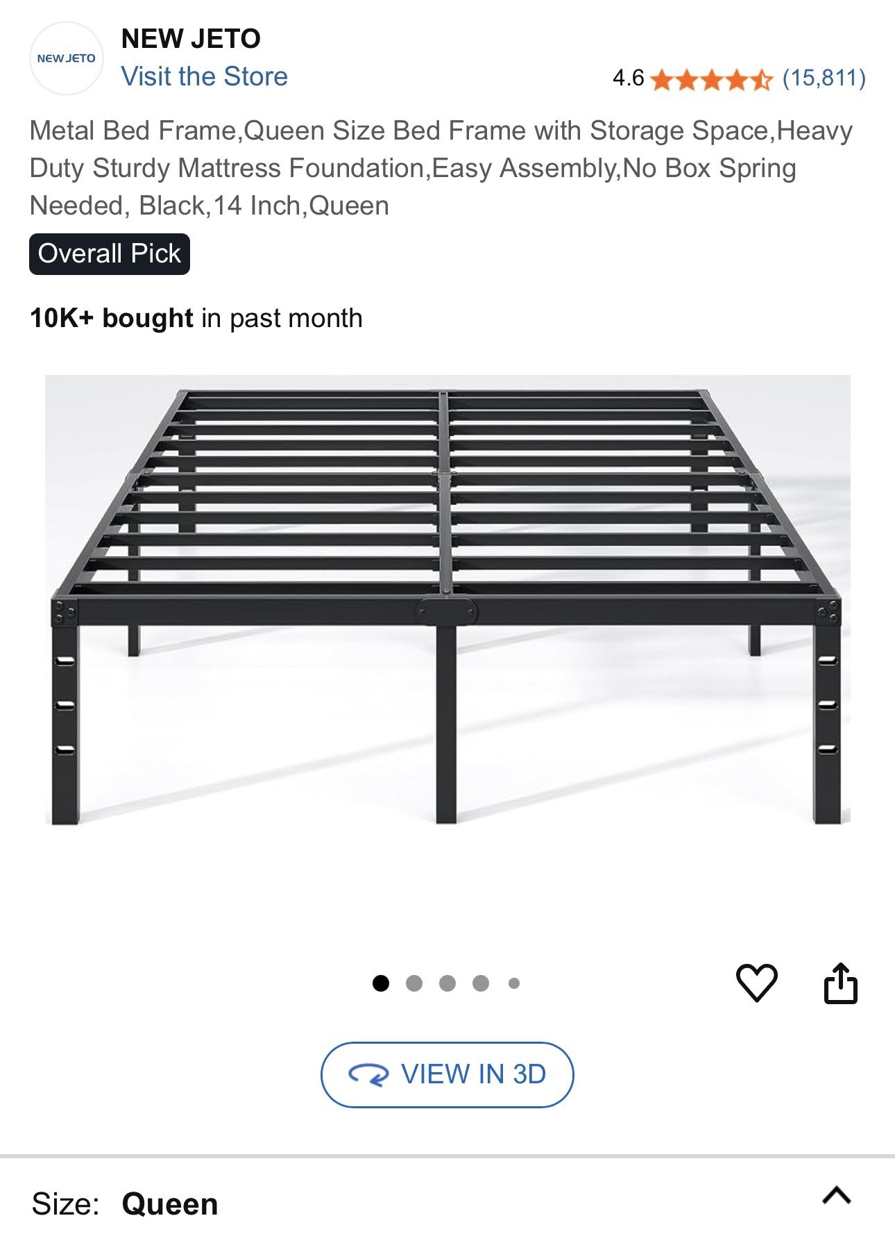 Queen Metal Bed Frame