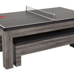 Hampton 7’ 3-in-1 Table Includes Billiards, Table Tennis & Dining Table - $1200 OR BEST OFFER - serious Inquiries Only Please