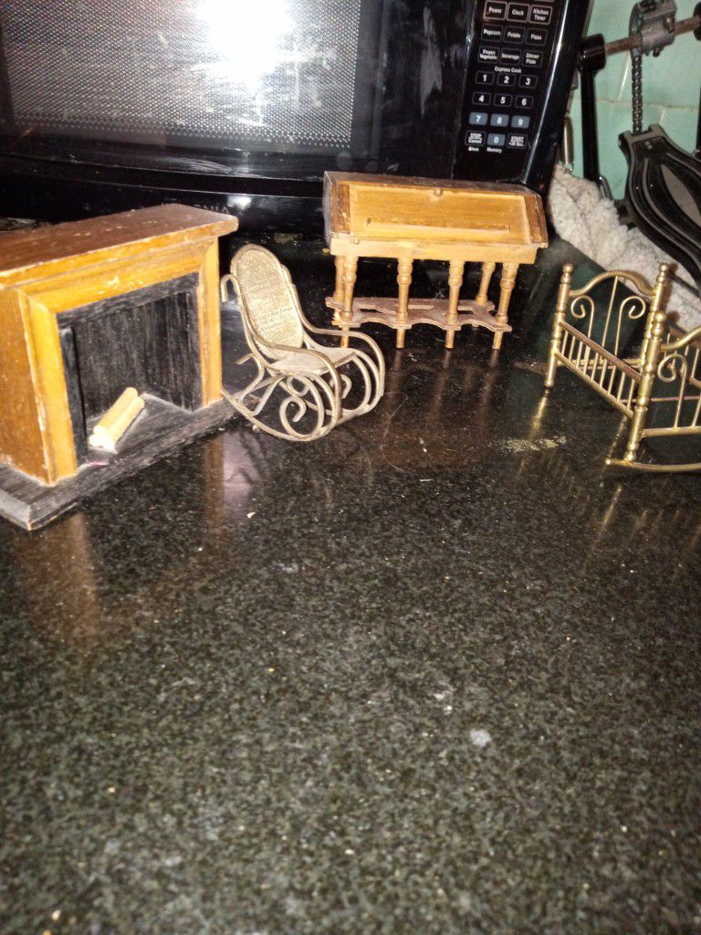 Wooden N Metal Dollhouse Furniture 