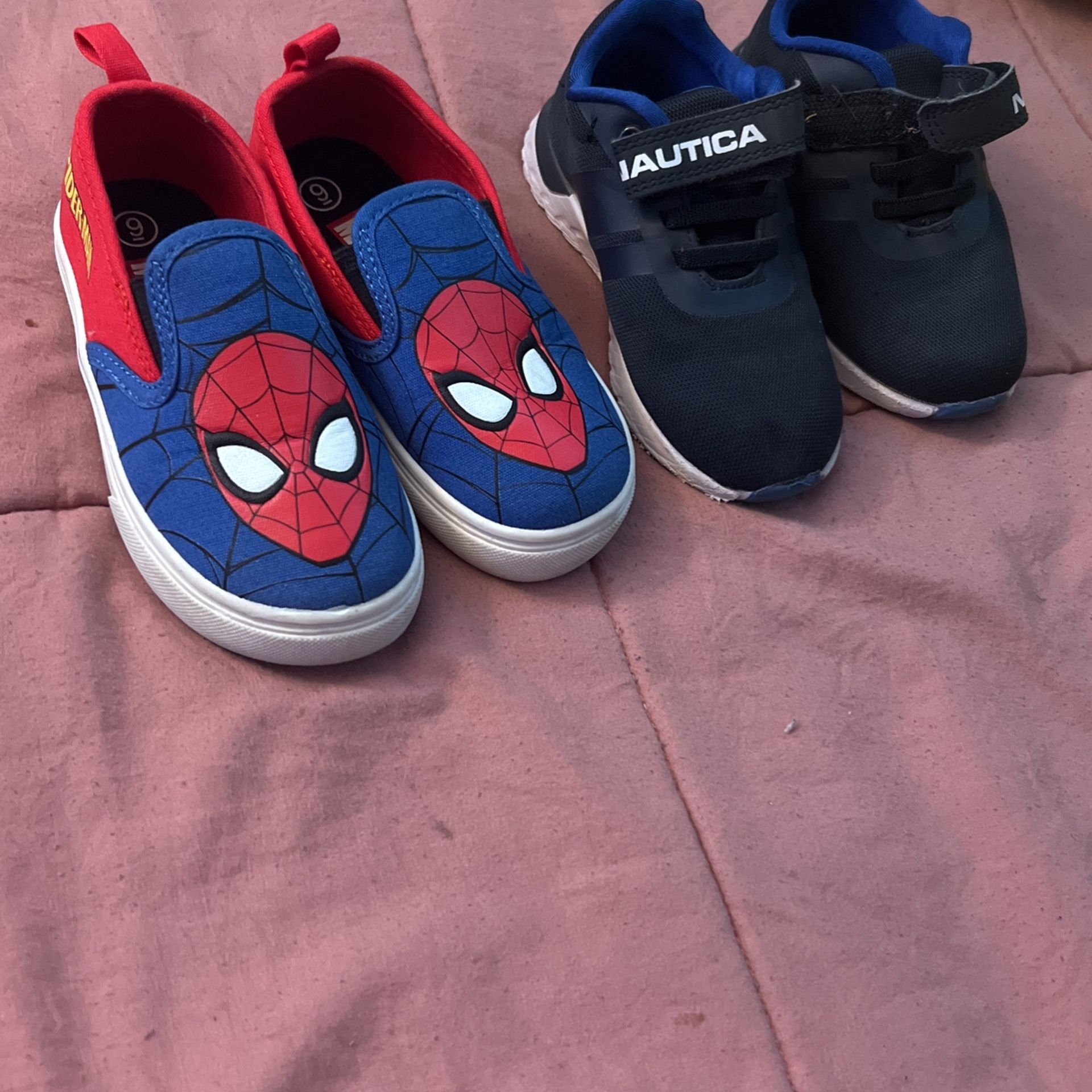 Toddler shoes New Balance (size9) Spiderman(size 9) Nautica (Size 9)