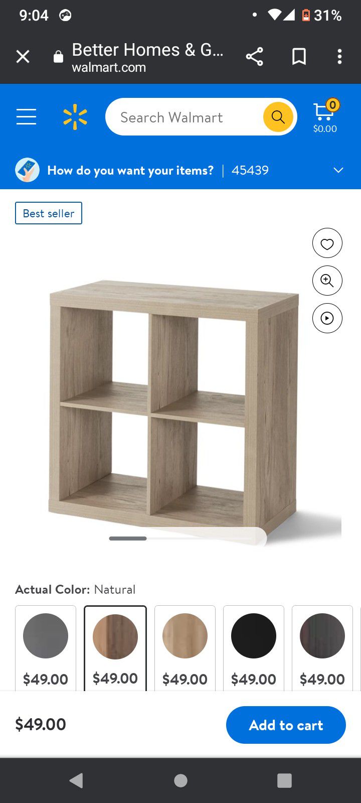 4 Cube Organizer Shelf