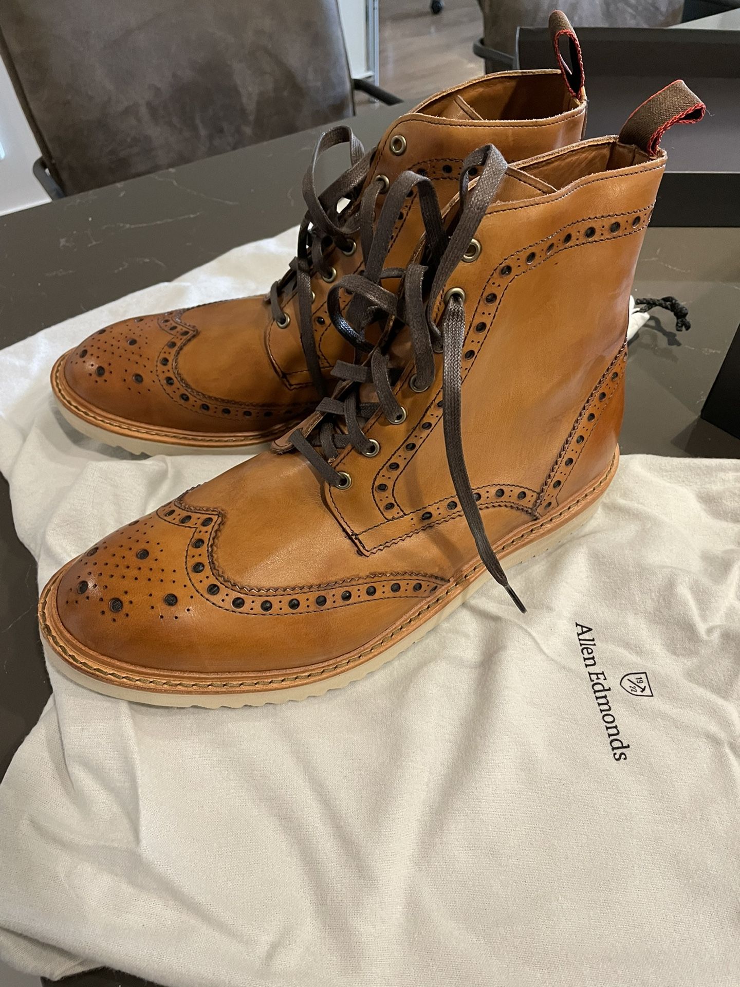 Brand New - Allen Edmonds Men’s Brogue Boots - 13 Wide