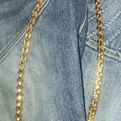 Diamond Cut 18K Gold (B) Hermes Link