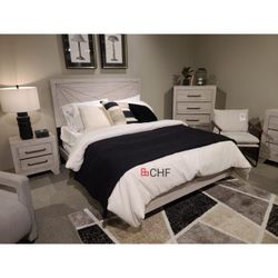 4 Pc Queen  / Eastern King Size Bedroom Set  ( Included bed frame ,dresser ,mirror ,nightstand )